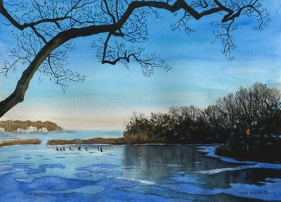 Téli játékok, 2021 (akvarell, papír) alkotó: Rob Wood