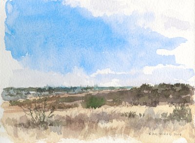 Tél a prérin, 2014 (akvarell, papír) alkotó: Rob Wood