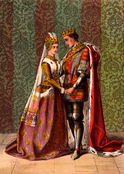 V. Henrik, Anglia királya, Valois Katalin udvarlója, V. felvonás, II. jelenet, „V. Henrik király”, William Shakespeare (chromolitho) alkotó: Robert (after) Dudley