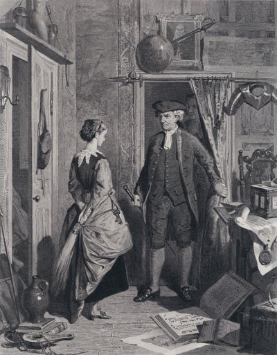Az antikvárium és a szerelem belép a szentélybe (metszet) alkotó: Robert (after) Herdman