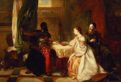 Othello kalandjairól Desdemonánál, 1869 alkotó: Robert Alexander Hillingford