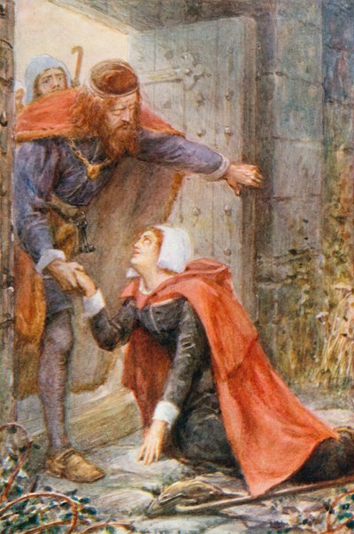 Mercy at the Wicket-gate (színes litográfia) alkotó: Robert Ambrose (after) Dudley