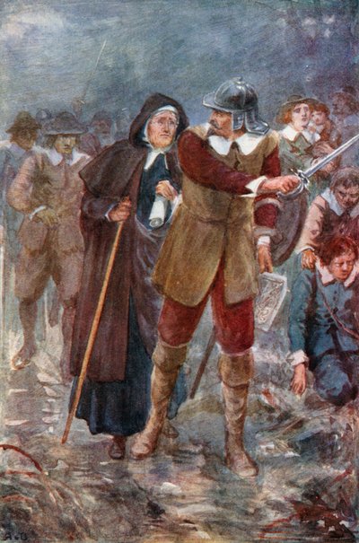 A zarándokok az elvarázsolt földön (színes litográfia) alkotó: Robert Ambrose (after) Dudley