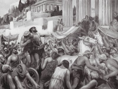 Peisistratus mesterkélt trükkje (litográfia) alkotó: Robert Ambrose Dudley