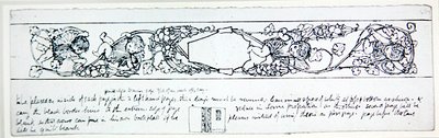 Tervezés végpapírokhoz, 1895 körül (toll és tinta papíron) alkotó: Robert Anning Bell