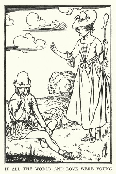 Ha az egész világ és a szerelem fiatal lenne (litho) alkotó: Robert Anning Bell