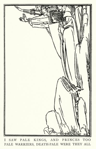 Illusztráció John Keats verseihez: La Belle Dame Sans Merci (litho) alkotó: Robert Anning Bell
