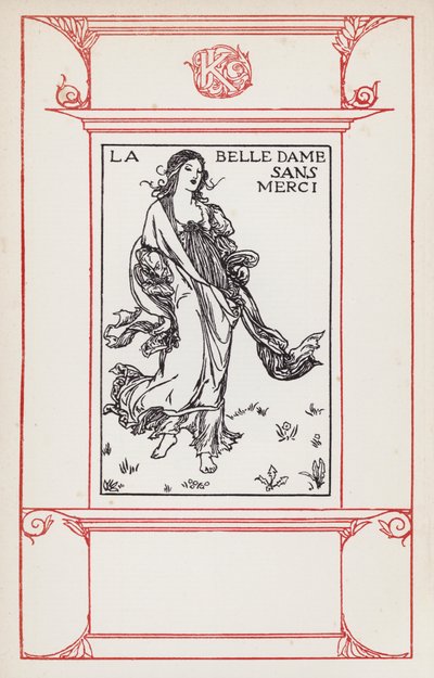 Illusztráció John Keats verseihez: La Belle Dame Sans Merci (litho) alkotó: Robert Anning Bell