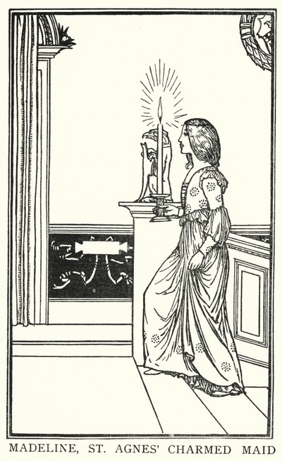 Illusztráció John Keats verseihez: Szent Ágnes estéje (litho) alkotó: Robert Anning Bell