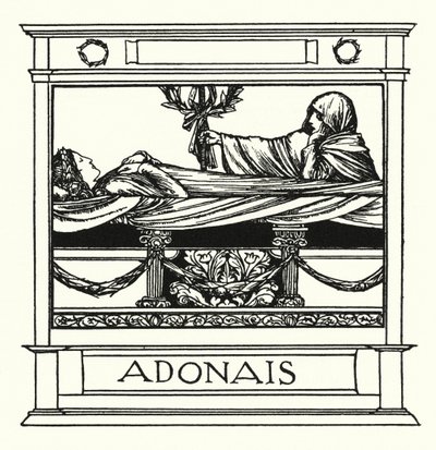 Shelley: Adonais (litográfia) alkotó: Robert Anning Bell