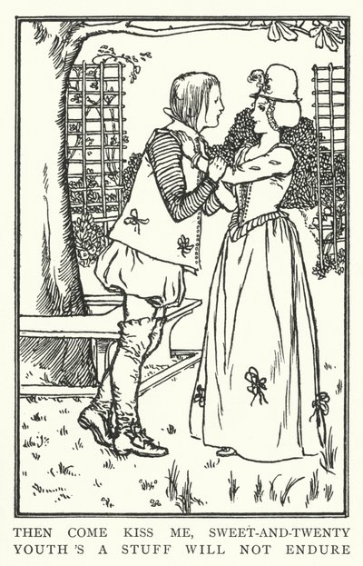 Akkor gyere, csókolj meg, édes-húszas, a fiatalság nem bírja ki (litho) alkotó: Robert Anning Bell