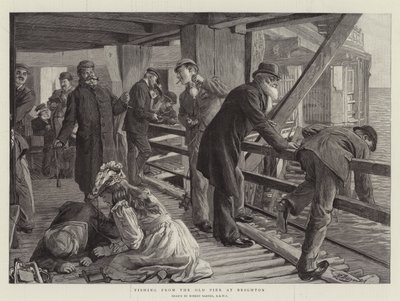 Horgászat a brightoni régi mólóról alkotó: Robert Barnes