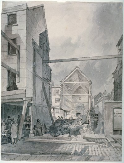 Chick Lane, London City, 1825 alkotó: Robert Blemmell Schnebbelie