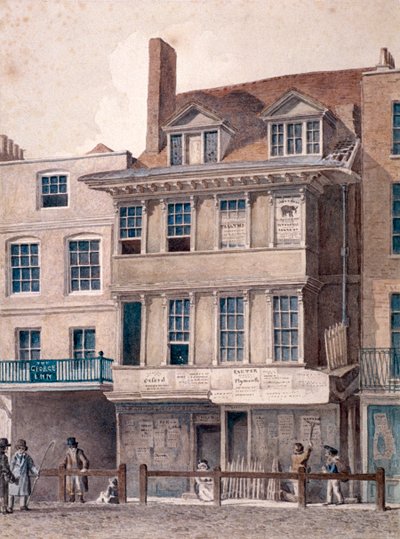 George Inn, West Smithfield, London, 1830 alkotó: Robert Blemmell Schnebbelie