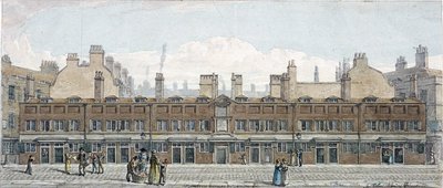 Monkwell Street, London, 1818 alkotó: Robert Blemmell Schnebbelie