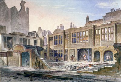 Kilátás a Winchester Place lerombolására, London, 1839 alkotó: Robert Blemmell Schnebbelie