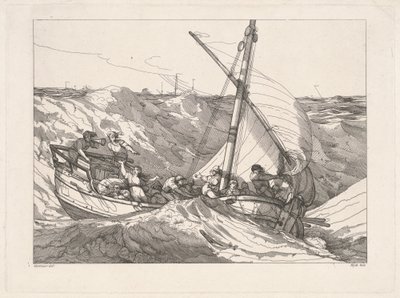 Hajó viharban a tengeren alkotó: Robert Blyth, after John Hamilton Mortimer