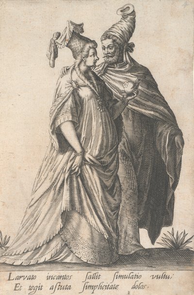 Sétáló pár, az Álarcosokból alkotó: Robert Boissard