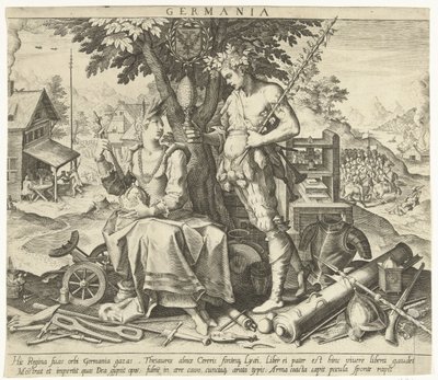 Németország Germania (cím a tárgyon) Európai országok allegóriái (sorozat címe) alkotó: Robert Bossart