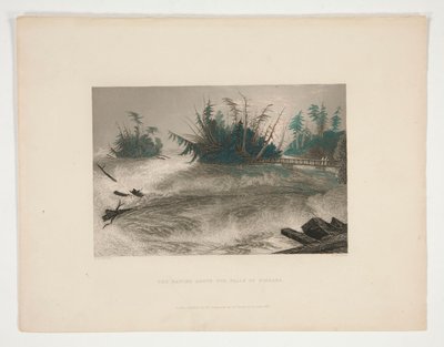 The Rapids Above the Falls of Niagara, illusztráció Nathaniel Parker Willis számára alkotó: Robert Brandard