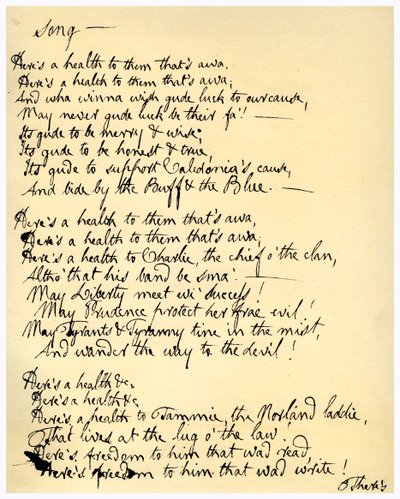 Ez egy egészség nekik, ez awa, c1792. alkotó: Robert Burns