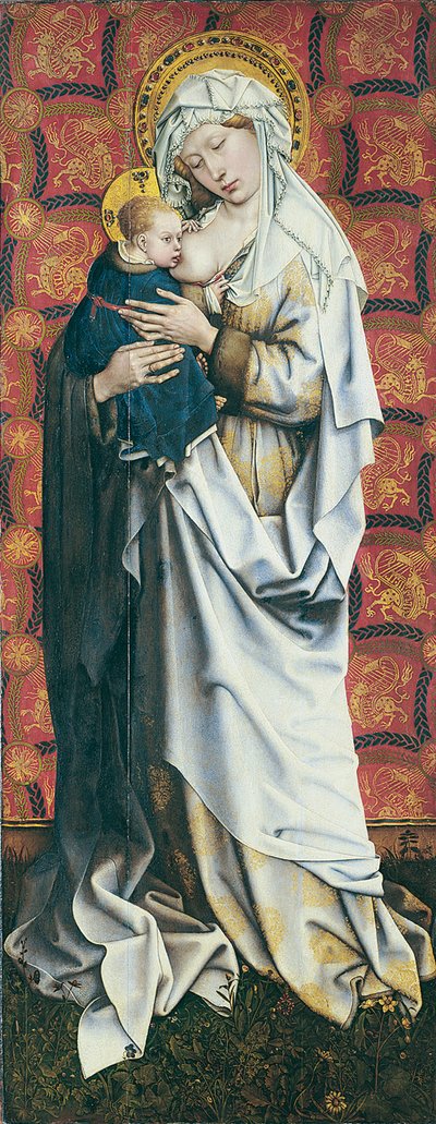 A Flémalle Panelek: Szűz szoptatja a Gyermeket alkotó: Robert Campin
