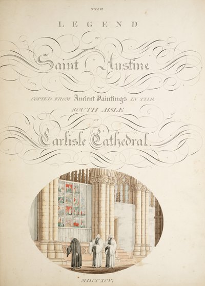 Ms. New Coll 380, f9r. A Carlisle-i Szent Mária székesegyház régiségei, Robert Carlile rajza, 1795 (toll, tinta és wc papíron) alkotó: Robert Carlile