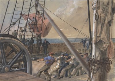Kiszállás az egyik nagy bójából a vízre bocsátáshoz, 1865. augusztus 2., 1865. alkotó: Robert Charles Dudley