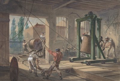 A gyárban tartályokba szállított guttapercha borítású vezetőhuzal tekercsei..., 1865-66. alkotó: Robert Charles Dudley