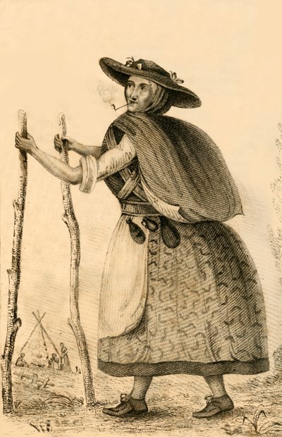 Jenny Darney, Egy figyelemre méltó karakter Cumberlandben, 1821. alkotó: Robert Cooper