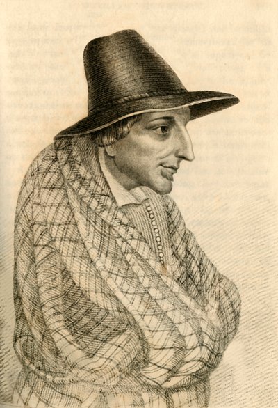 William Stevenson, a hírhedt koldus, aki 900 font értékben halt meg, 1821-ben. alkotó: Robert Cooper