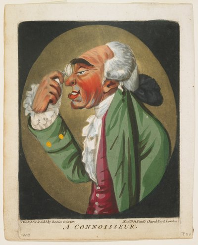 Egy hozzáértő, A fejek könyvéből, 1795 alkotó: Robert Dighton