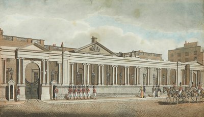Carlton House, Pall Mall (toll, tinta és akvarell) alkotó: Robert Dighton