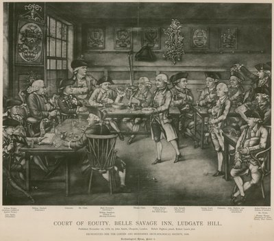 Court of Equity, Belle Savage Inn, Ludgate Hill, London alkotó: Robert Dighton