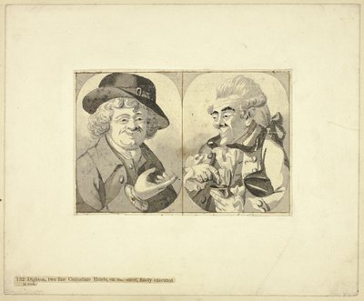 Két mellig érő karikatúra alkotó: Robert Dighton