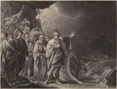 Canute megdorgálja udvaroncait alkotó: Robert Edge Pine