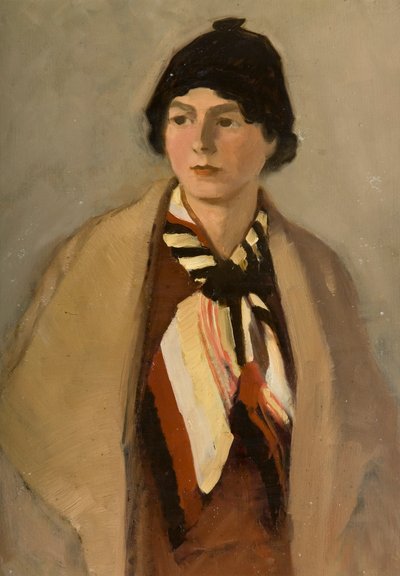 A művész feleségének portréja (olaj a fedélzeten) alkotó: Robert Ernest McEune
