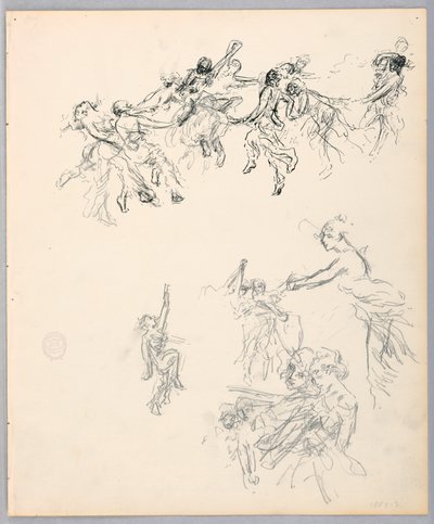 Rajz, Táncoló alakok, 1882-83 alkotó: Robert Frederick Blum