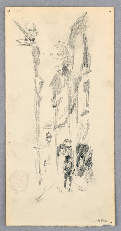 Rajz, utcai jelenet, Velence, 1882 alkotó: Robert Frederick Blum