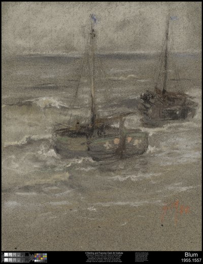 Halászhajók horgonynál, 1884 alkotó: Robert Frederick Blum