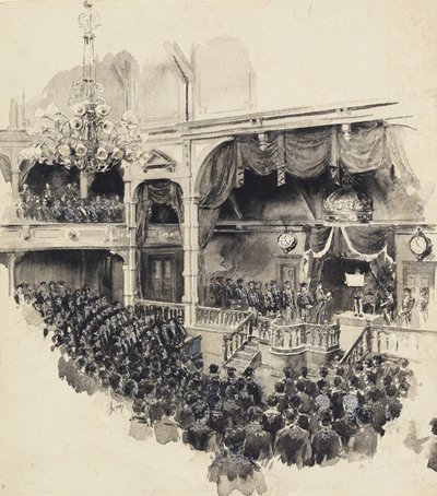 A japán parlament nyitó jelenete, 1890 alkotó: Robert Frederick Blum