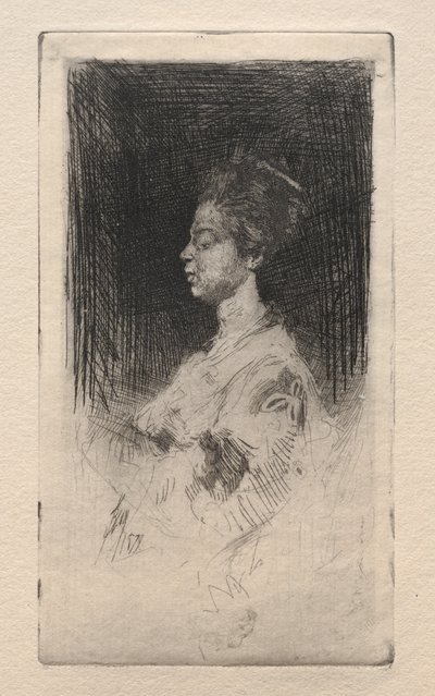Egy japán lány profilfőnöke, 1879. alkotó: Robert Frederick Blum