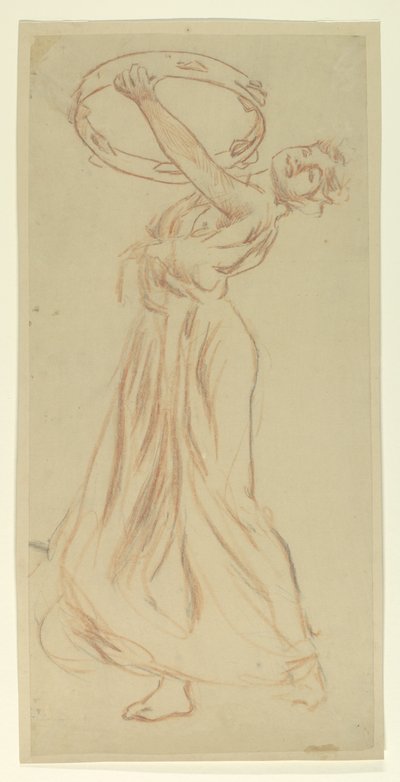 Study for Girl with Tambourine, „Vintage Festival”, Mendelssohn Glee Club, New York alkotó: Robert Frederick Blum