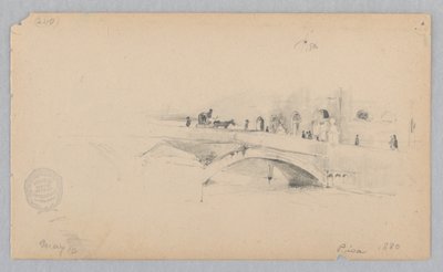 Kilátás Pisa, Olaszország alkotó: Robert Frederick Blum