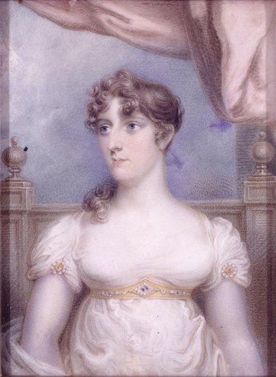 Mrs Robert Fulton, 1810-1815 körül (akvarell elefántcsonton) alkotó: Robert Fulton