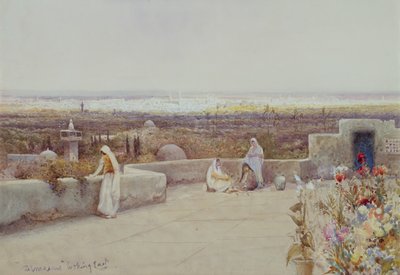 Damaszkusz Keletre néz (akvarell) alkotó: Robert George Talbot Kelly