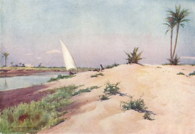 Az Ismailia-csatornán, Tel-El-Kebir közelében, 1880, 1904 alkotó: Robert George Talbot Kelly