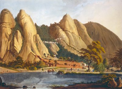 A Sewandroog déli képe, a Tizenkét nézet Mysore-ból, Tippoo szultán országából készült illusztráció, amelyet J.W. vésett és színezett. Edy, megjelent 1804 (színes akvatinta) alkotó: Robert H. Colebrooke