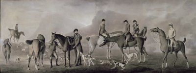 Tom Conolly, Castletown vadászat barátaival, 1769 (pasztell, kréta és gouache papíron) alkotó: Robert Healy