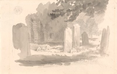 Szent István templomkert, Jersey, a művész testvérének sírjával alkotó: Robert Hills